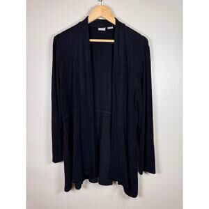 Chico’s travelers cardigan long black size 3 16/18 Comfort Stretch Travel